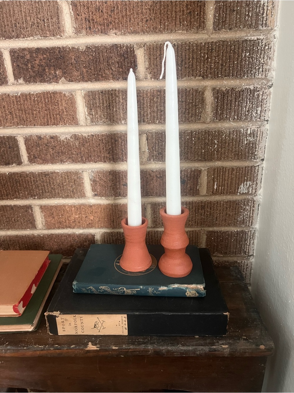 Salamat Ceramics Handmade Terracotta Tapered Candle Holders